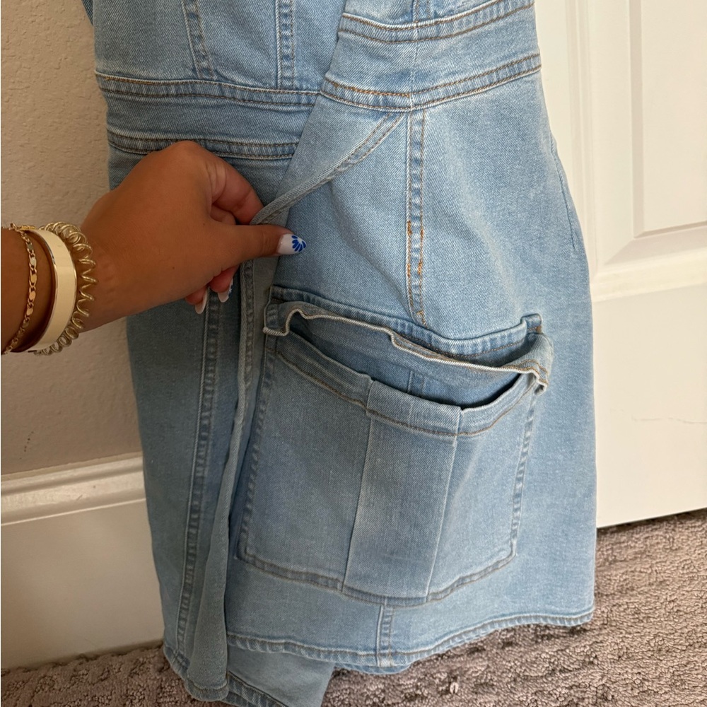 A Haley Boutique Saska Denim Romper Size: L - Picture 4 of 5
